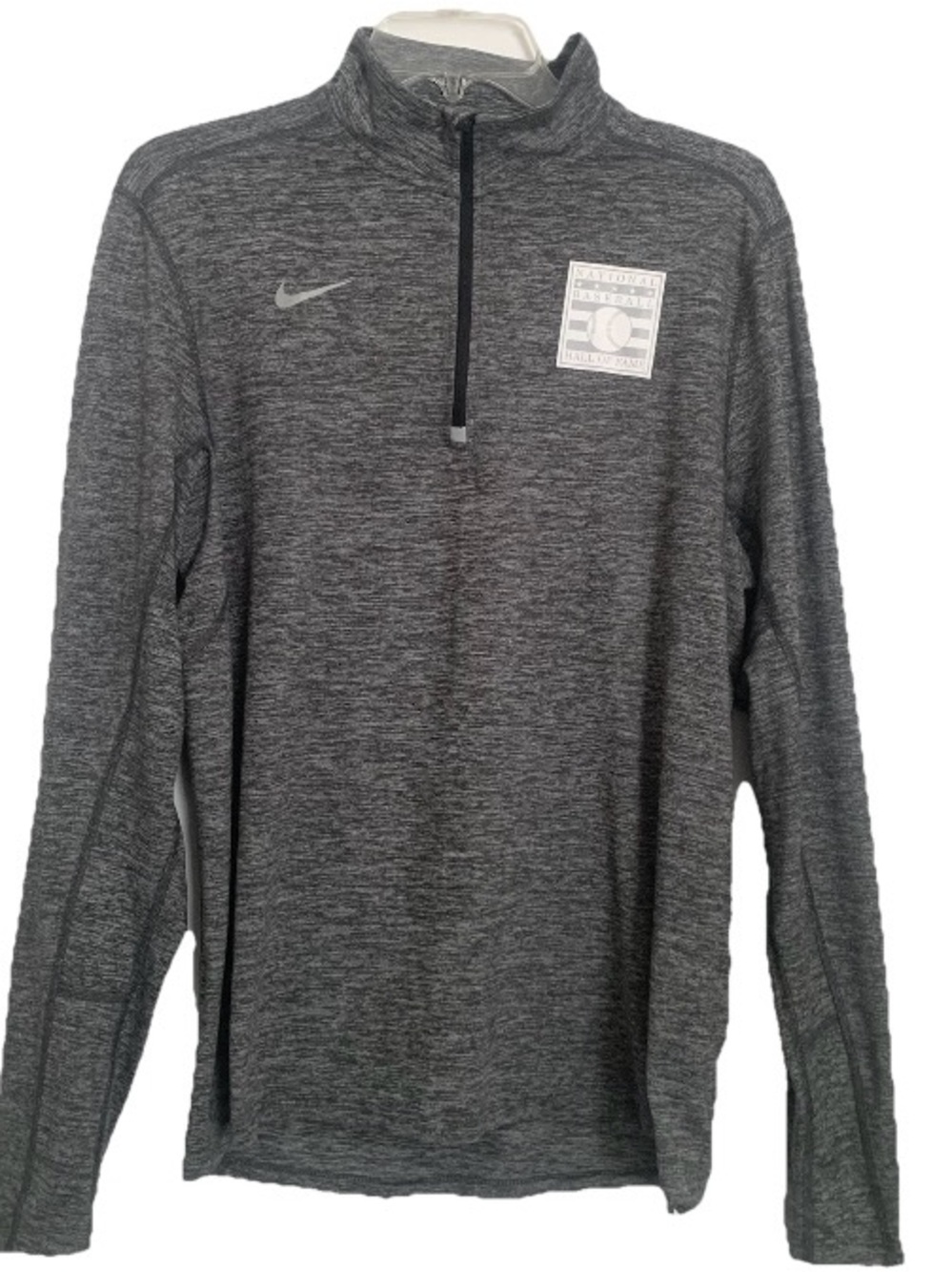 Nike Dri-Fit Baseball Hall Of Fame Cooperstown Men’s Sz S Pullover 1/4 Zip Gray